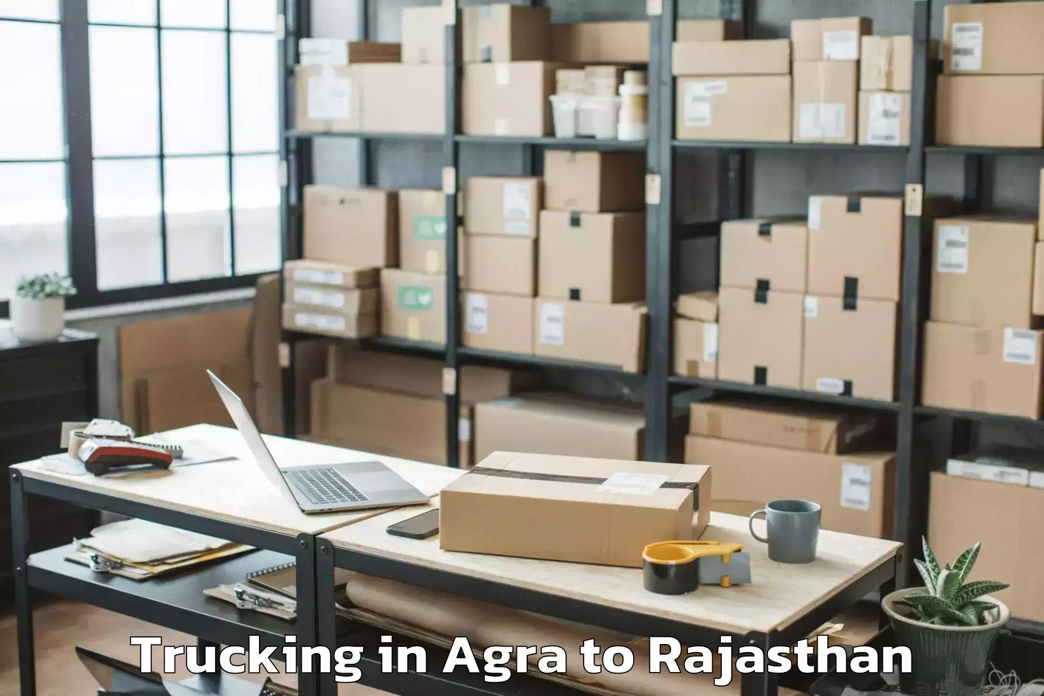 Easy Agra to Padampur Trucking Booking